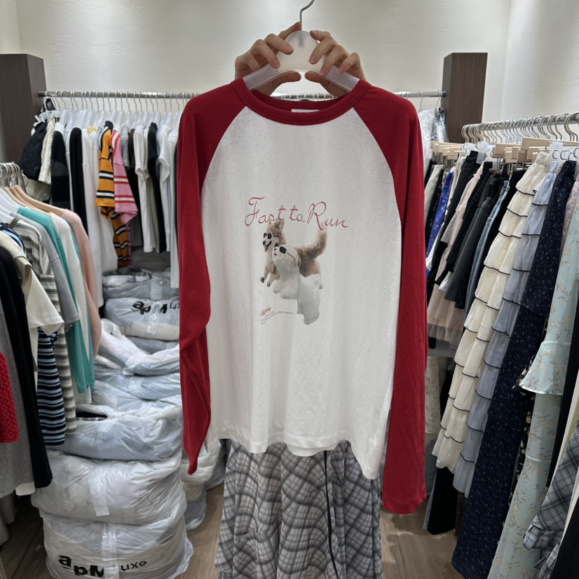 HANSUNGHYUN東大門實拍女士新款真品休閑人氣熱賣長袖T恤HANSUNGHYUN長袖T恤圖色1