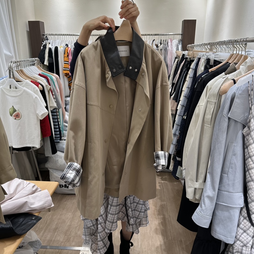 HANSUNGHYUN韓國直郵女裝新品人氣時尚職業推薦休閑夾克格子HANSUNGHYUN夾克圖色2