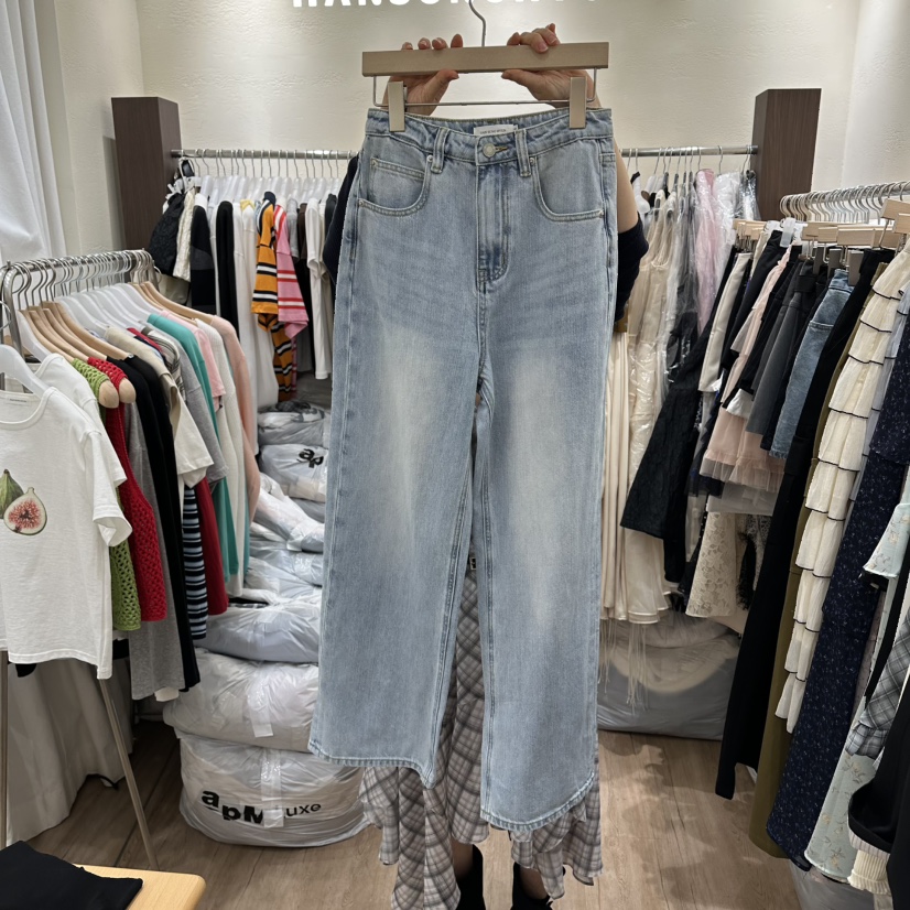 HANSUNGHYUN韓國代購女士新款熱賣人氣26春夏推薦職業牛仔褲HANSUNGHYUN牛仔褲圖色1