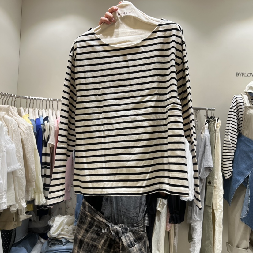 BY FLOW韓國東大門直郵女士新款26春夏熱賣時尚人氣長袖T恤BY FLOW長袖T恤圖色2