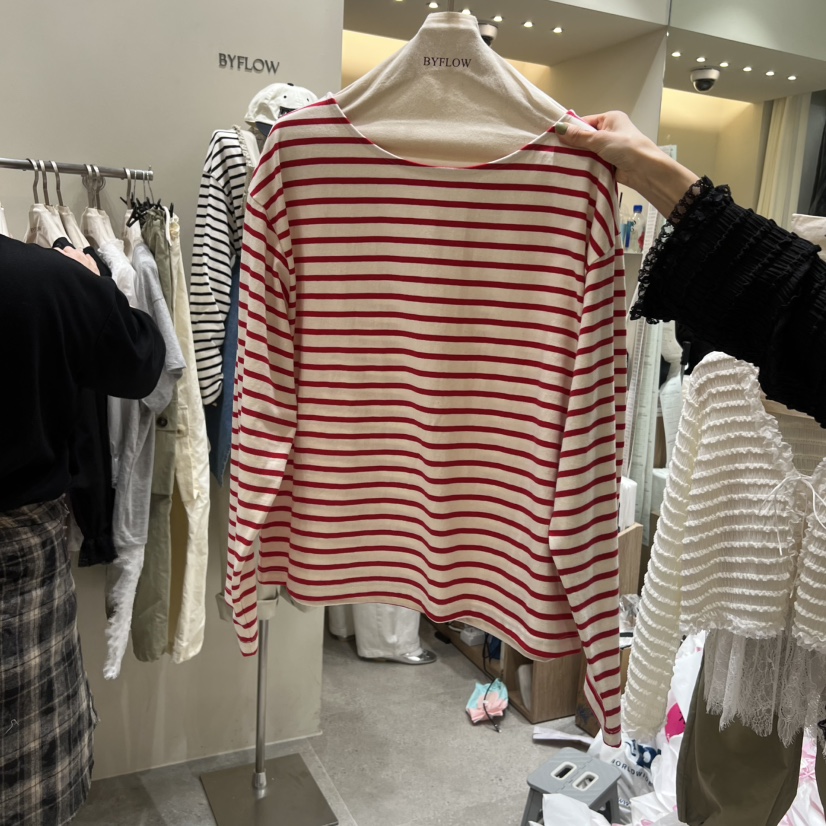 BY FLOW韓國東大門直郵女士新款26春夏熱賣時尚人氣長袖T恤BY FLOW長袖T恤圖色3