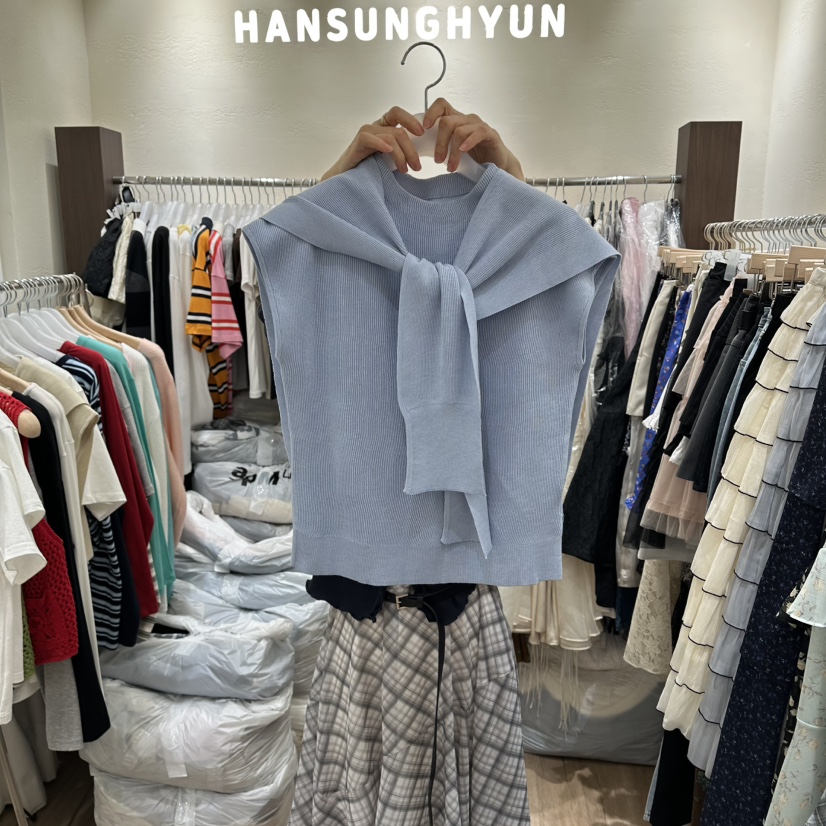 HANSUNGHYUN韓國東大門直郵女士新款人氣圍巾披肩披肩套裝HANSUNGHYUN圍巾/披肩圖色2