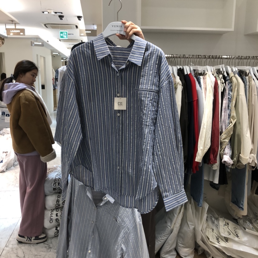 VENIR-a韓國直郵女裝新品休閑時尚熱賣襯衫蕾絲衫日本面料VENIR-a襯衫/蕾絲衫圖色1