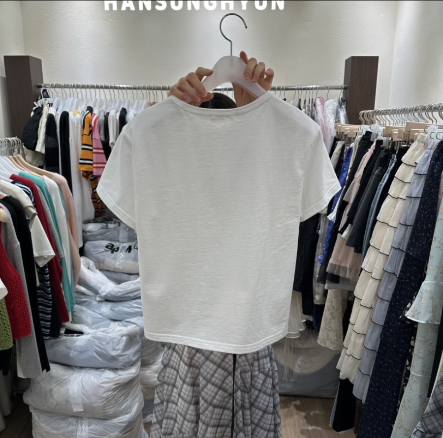 HANSUNGHYUN東大門實拍女裝新款推薦時尚熱賣人氣T恤棉質HANSUNGHYUNT恤