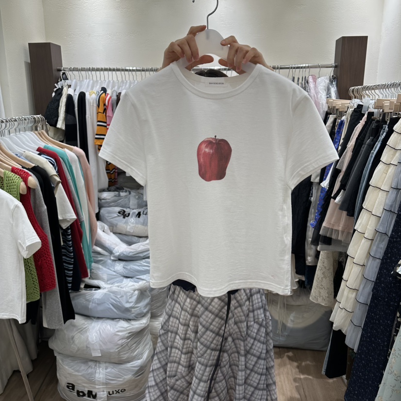 HANSUNGHYUN東大門實拍女裝新款推薦時尚熱賣人氣T恤棉質HANSUNGHYUNT恤圖色1