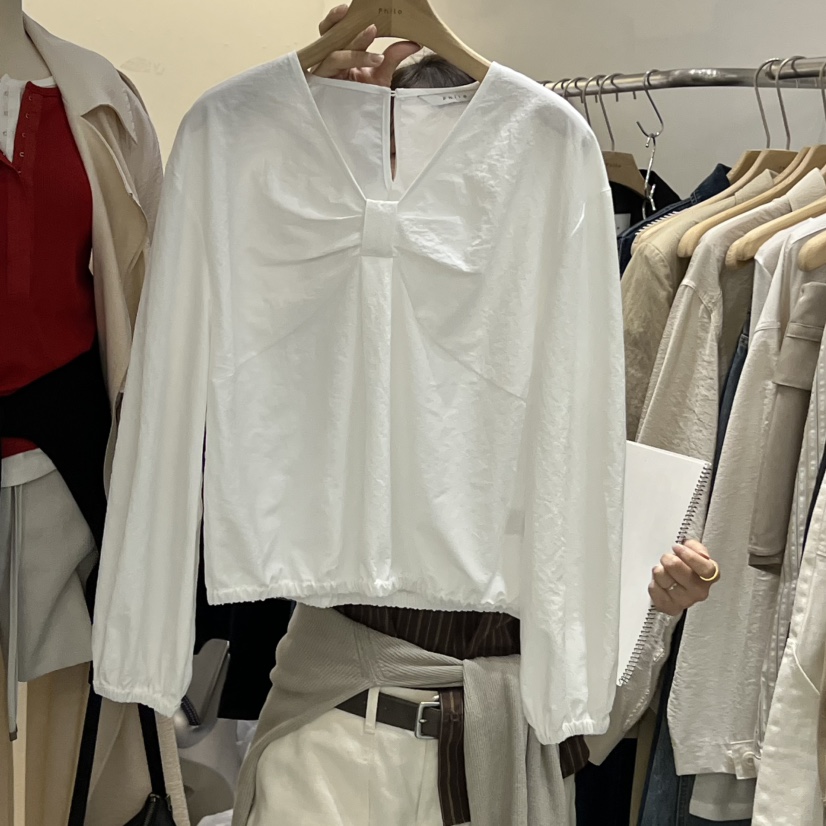 PHILO韓國直郵女士新品休閑職業真品熱賣推薦26春夏襯衫蕾絲衫PHILO襯衫/蕾絲衫圖色2