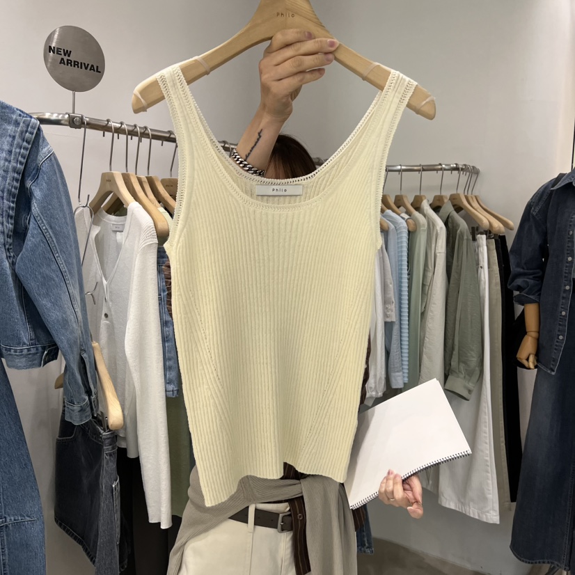 PHILO韓國東大門直郵女士新品休閑職業人氣時尚吊帶背心蕾絲PHILO吊帶/背心圖色1