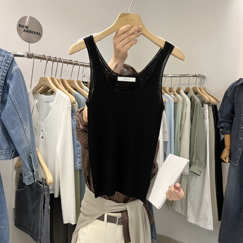 PHILO韓國東大門直郵女士新品休閑職業人氣時尚吊帶背心蕾絲PHILO吊帶/背心圖色2