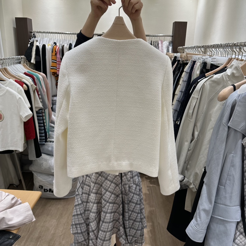 HANSUNGHYUN東大門代購女裝新款熱賣真品26春夏夾克粗花呢HANSUNGHYUN夾克