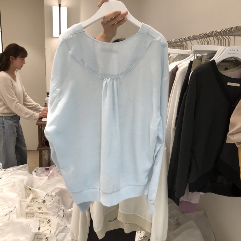 VENIR-a東大門代購女士新款職業時尚推薦休閑針織衫透明VENIR-a針織衫