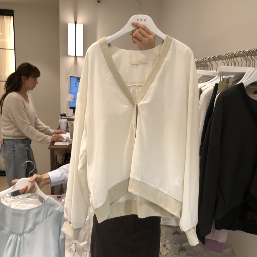 VENIR-a東大門代購女士新款職業時尚推薦休閑針織衫透明VENIR-a針織衫圖色2