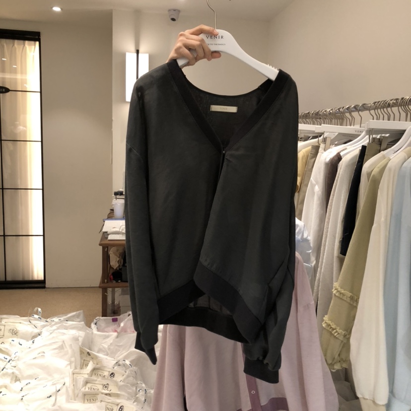 VENIR-a東大門代購女士新款職業時尚推薦休閑針織衫透明VENIR-a針織衫圖色3