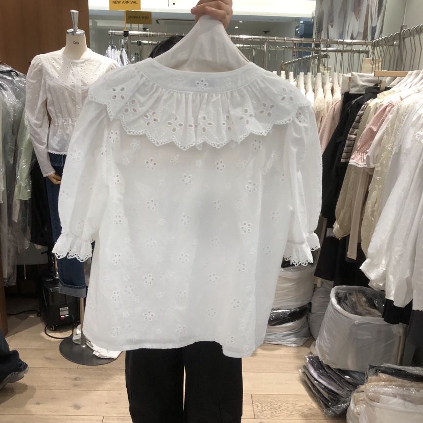 OGI東大門代購女裝新品推薦職業26春夏熱賣時尚襯衫蕾絲衫FLat OGI襯衫/蕾絲衫