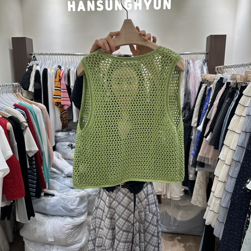 HANSUNGHYUN韓國東大門代購女裝新款26春夏時尚熱賣馬甲花朵HANSUNGHYUN馬甲