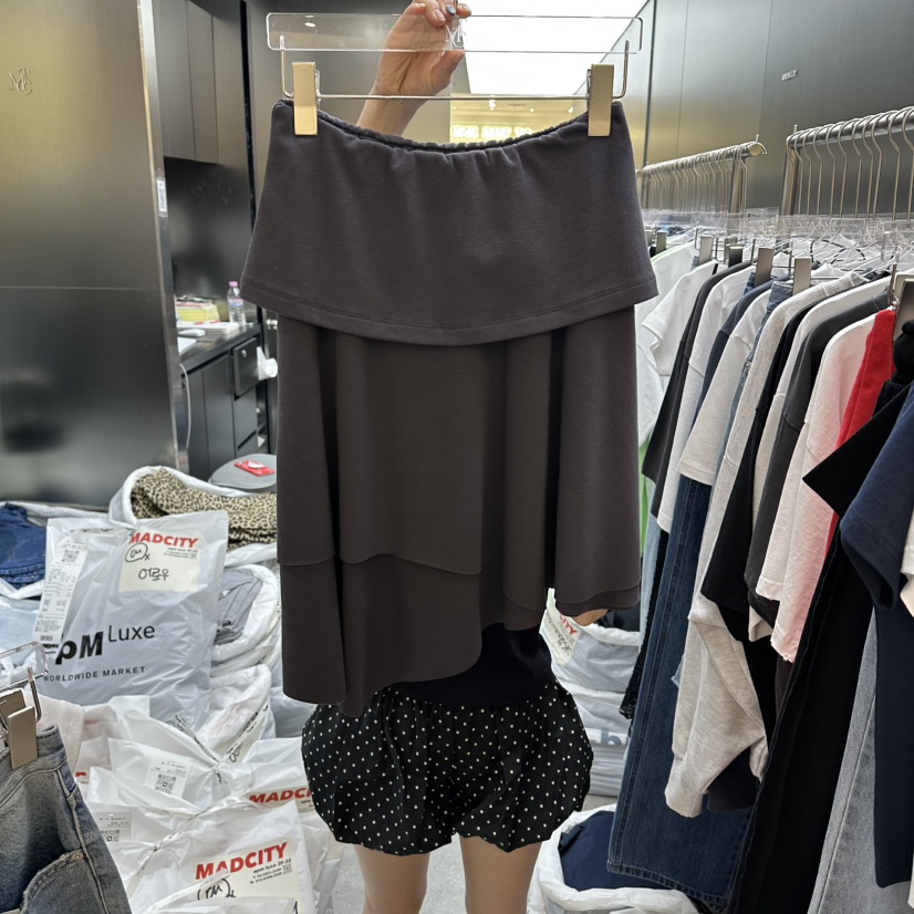 MADCITY/SAGAFURS韓國代購女裝新款時尚半身裙中短裙披肩MADCITY/SAGAFURS半身裙/中短裙圖色2