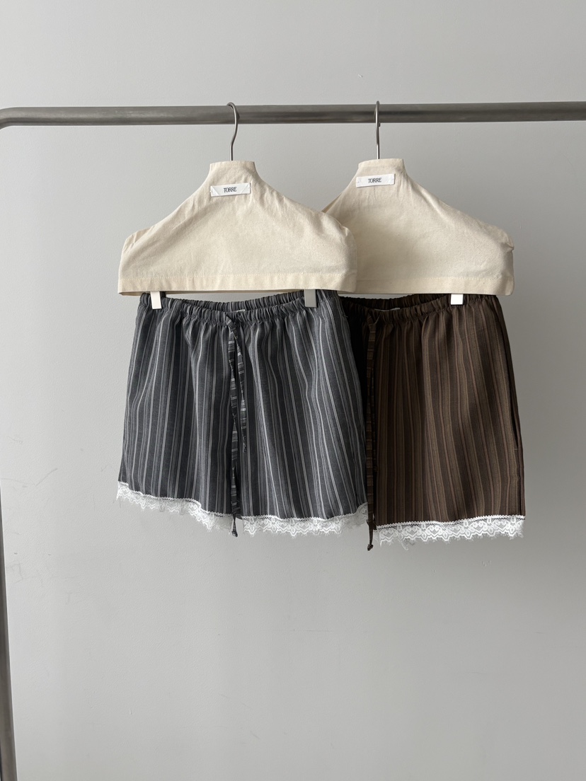 TORRE韓國直郵實拍女士新品26春夏時尚熱賣推薦職業短褲蕾絲TORRE短褲