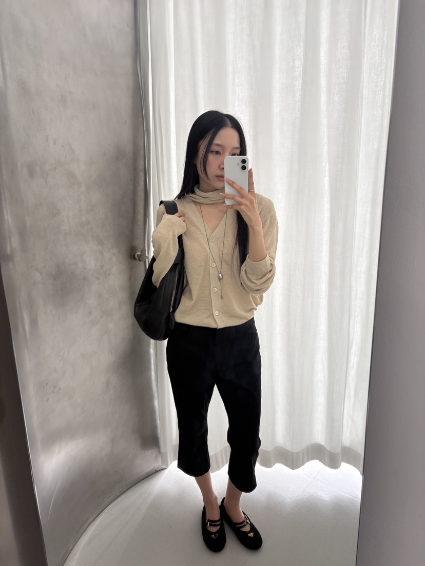 TORRE韓國東大門直郵女士新品時尚針織衫不含內搭含圍巾套裝開衫TORRE針織衫