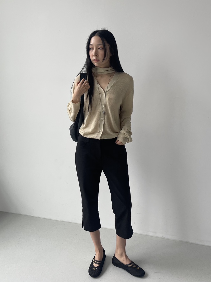 TORRE韓國東大門直郵女士新品時尚針織衫不含內搭含圍巾套裝開衫TORRE針織衫