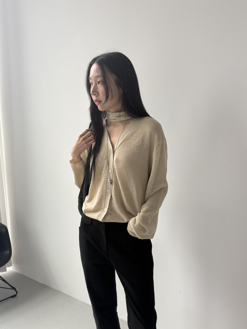 TORRE韓國東大門直郵女士新品時尚針織衫不含內搭含圍巾套裝開衫TORRE針織衫