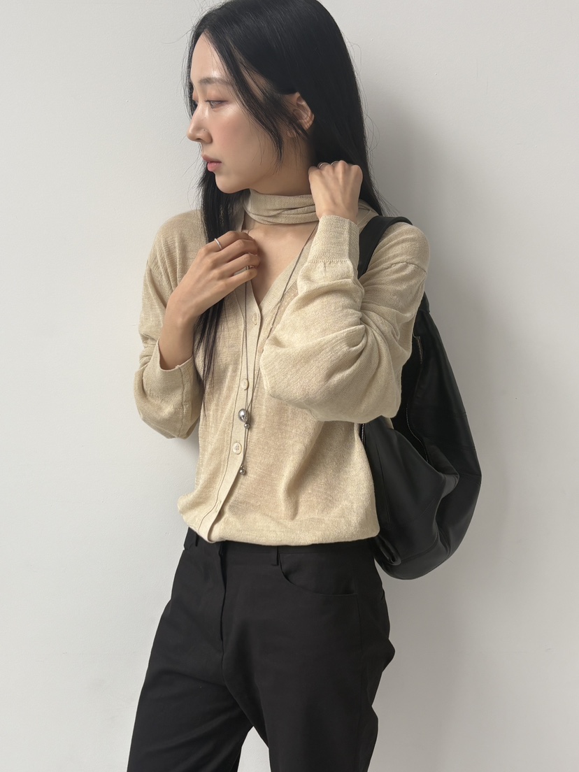 TORRE韓國東大門直郵女士新品時尚針織衫不含內搭含圍巾套裝開衫TORRE針織衫