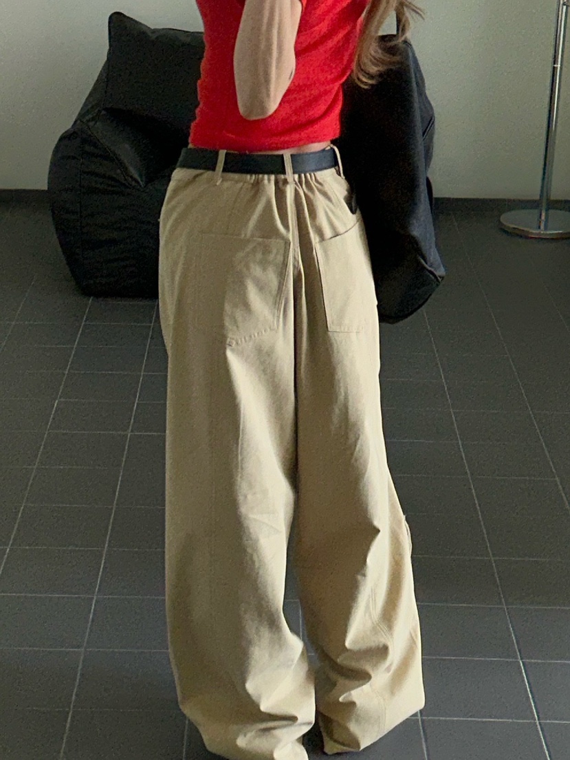 ZEROZERO韓國東大門直郵女士新款人氣休閑褲不含腰帶口袋鏤空ZEROZERO休閑褲