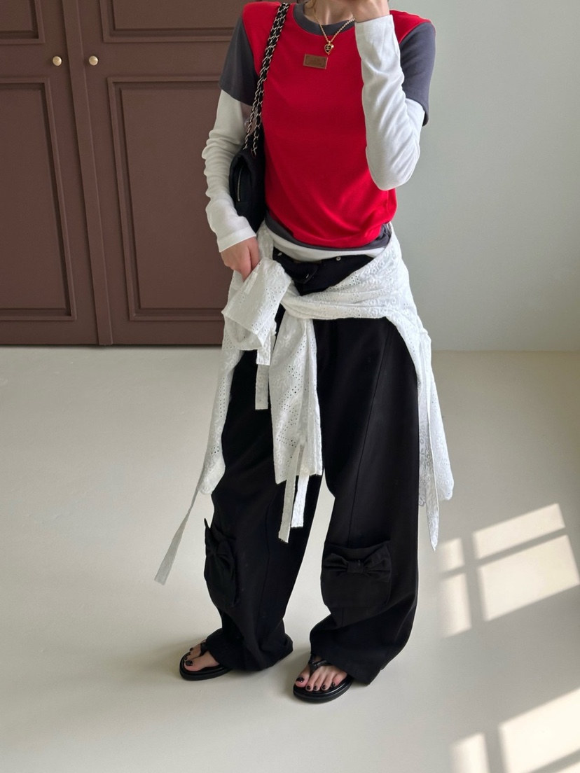 ZEROZERO韓國東大門直郵女士新款人氣休閑褲不含腰帶口袋鏤空ZEROZERO休閑褲