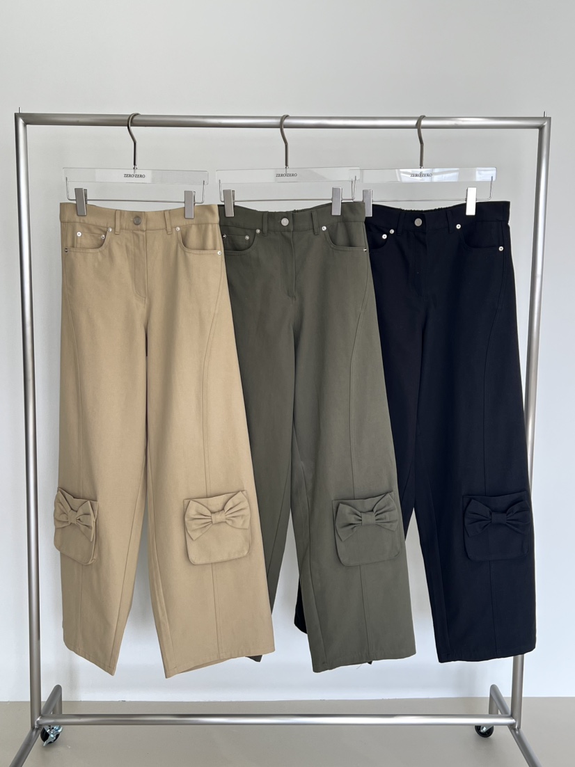 ZEROZERO韓國東大門直郵女士新款人氣休閑褲不含腰帶口袋鏤空ZEROZERO休閑褲