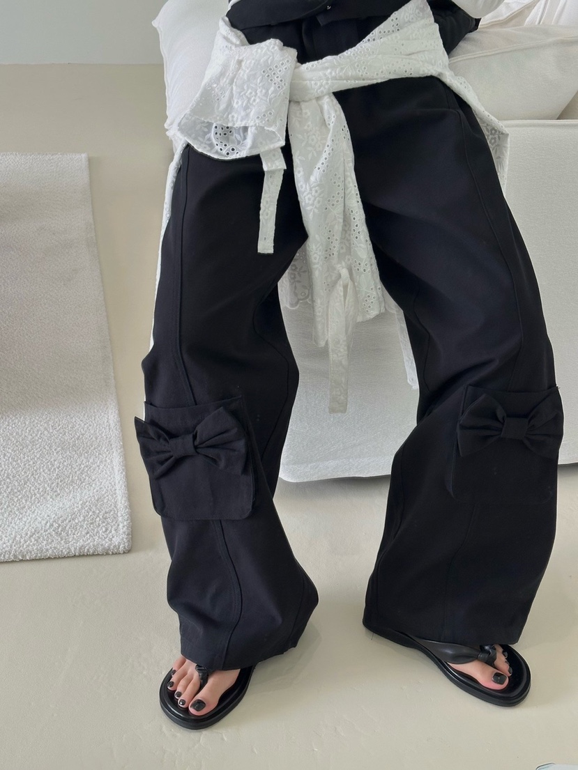 ZEROZERO韓國東大門直郵女士新款人氣休閑褲不含腰帶口袋鏤空ZEROZERO休閑褲圖色3