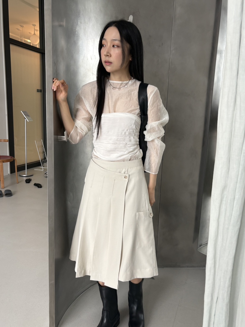 TORRE韓國直郵實拍女裝新款26春夏人氣推薦熱賣半身裙中短裙TORRE半身裙/中短裙