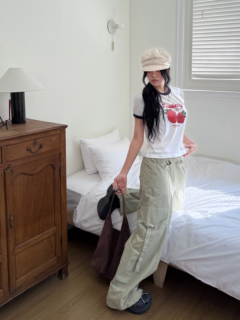 SUGAR CASE韓國代購女士新品熱賣時尚職業推薦休閑褲尼龍SUGAR CASE休閑褲