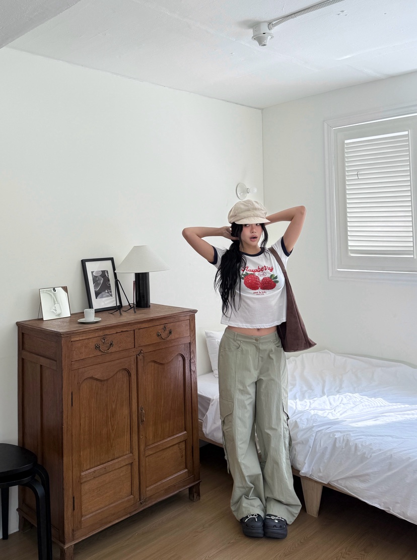 SUGAR CASE韓國代購女士新品熱賣時尚職業推薦休閑褲尼龍SUGAR CASE休閑褲