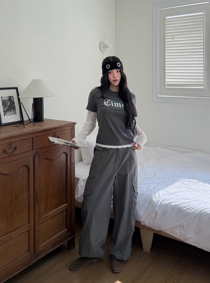 SUGAR CASE韓國代購女士新品熱賣時尚職業推薦休閑褲尼龍SUGAR CASE休閑褲