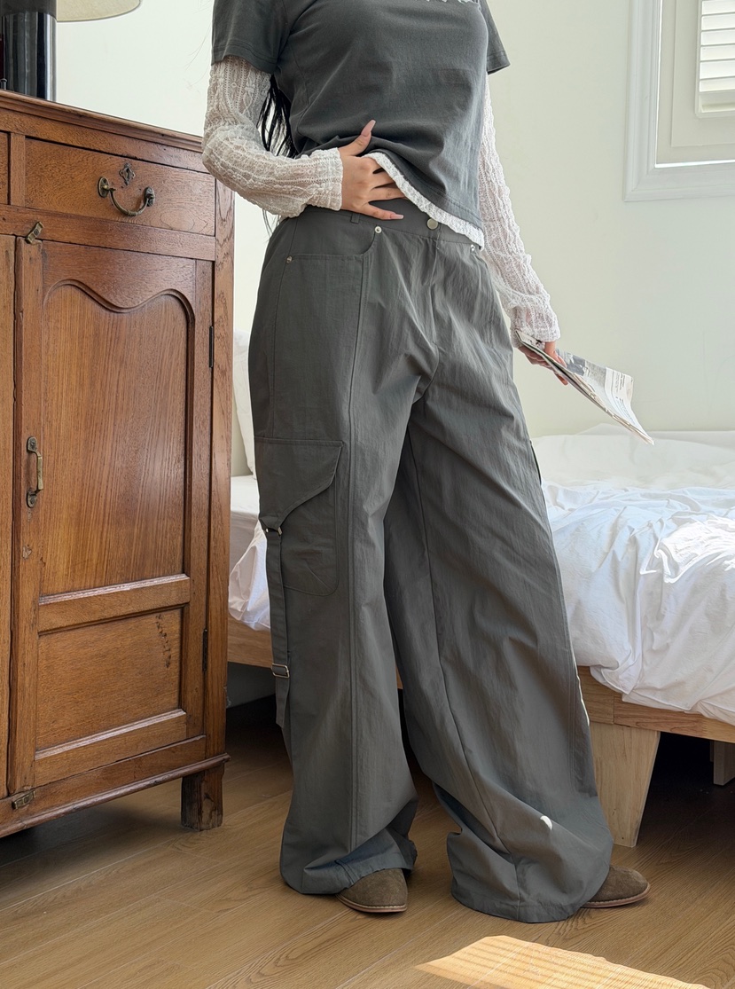 SUGAR CASE韓國代購女士新品熱賣時尚職業推薦休閑褲尼龍SUGAR CASE休閑褲