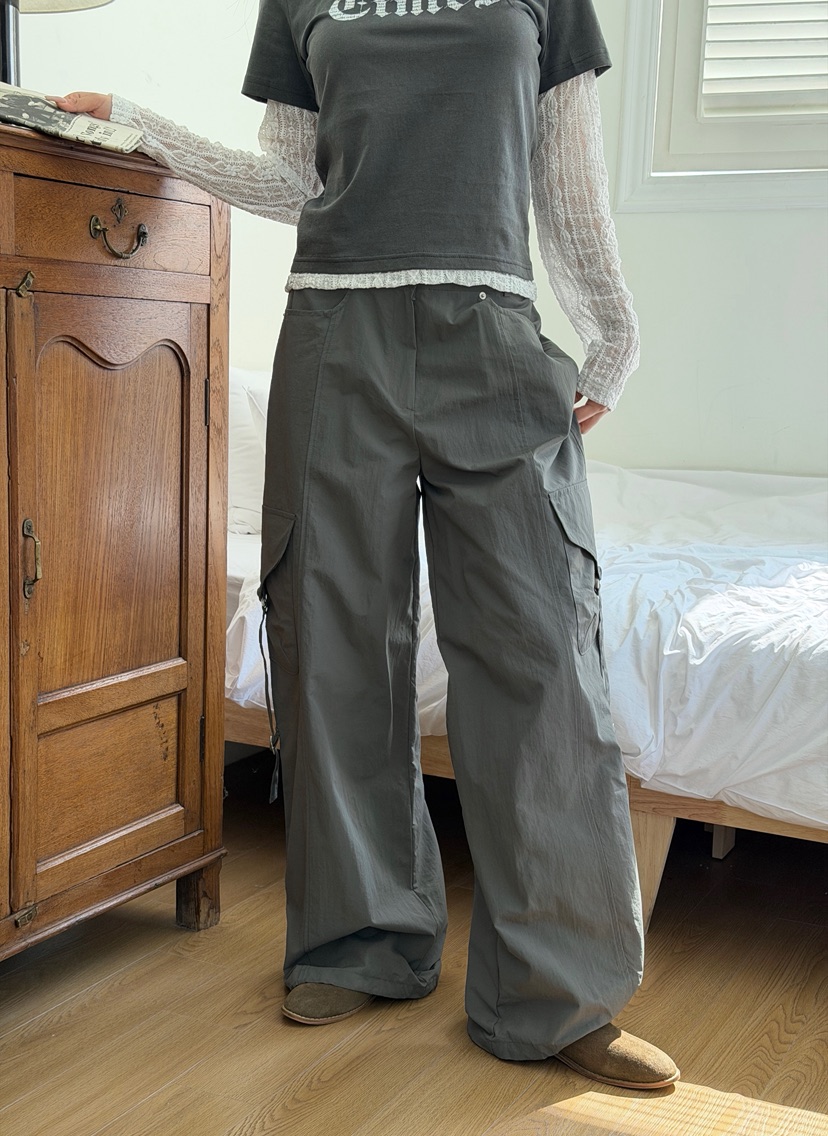 SUGAR CASE韓國代購女士新品熱賣時尚職業推薦休閑褲尼龍SUGAR CASE休閑褲