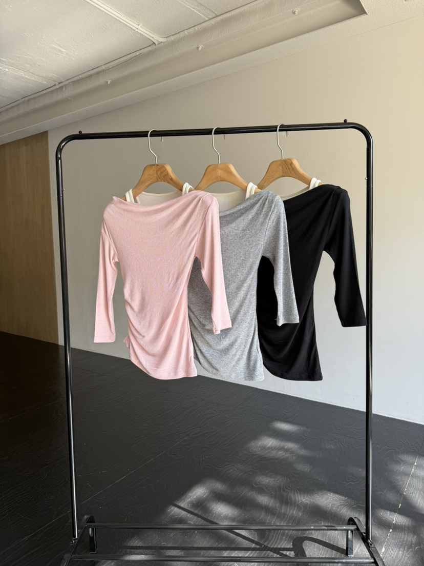 SOLAR韓國代購女士新品人氣推薦26春夏休閑長袖T恤假兩件SOLAR長袖T恤