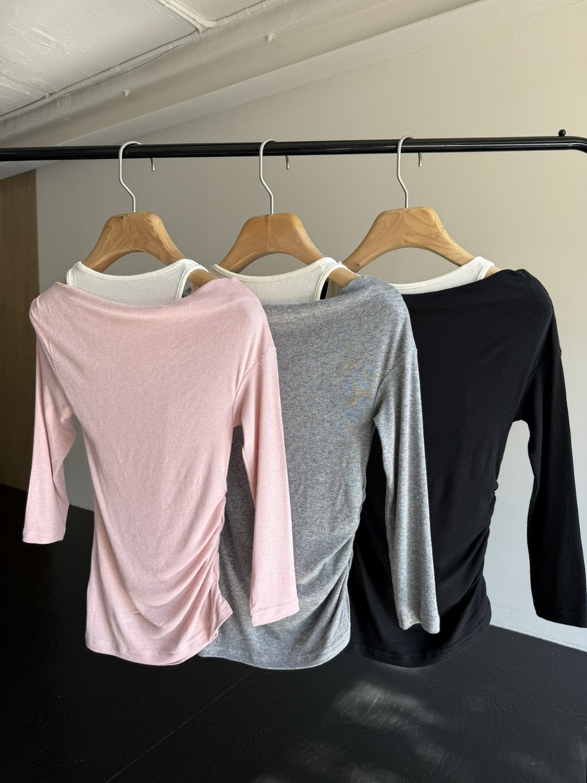 SOLAR韓國代購女士新品人氣推薦26春夏休閑長袖T恤假兩件SOLAR長袖T恤