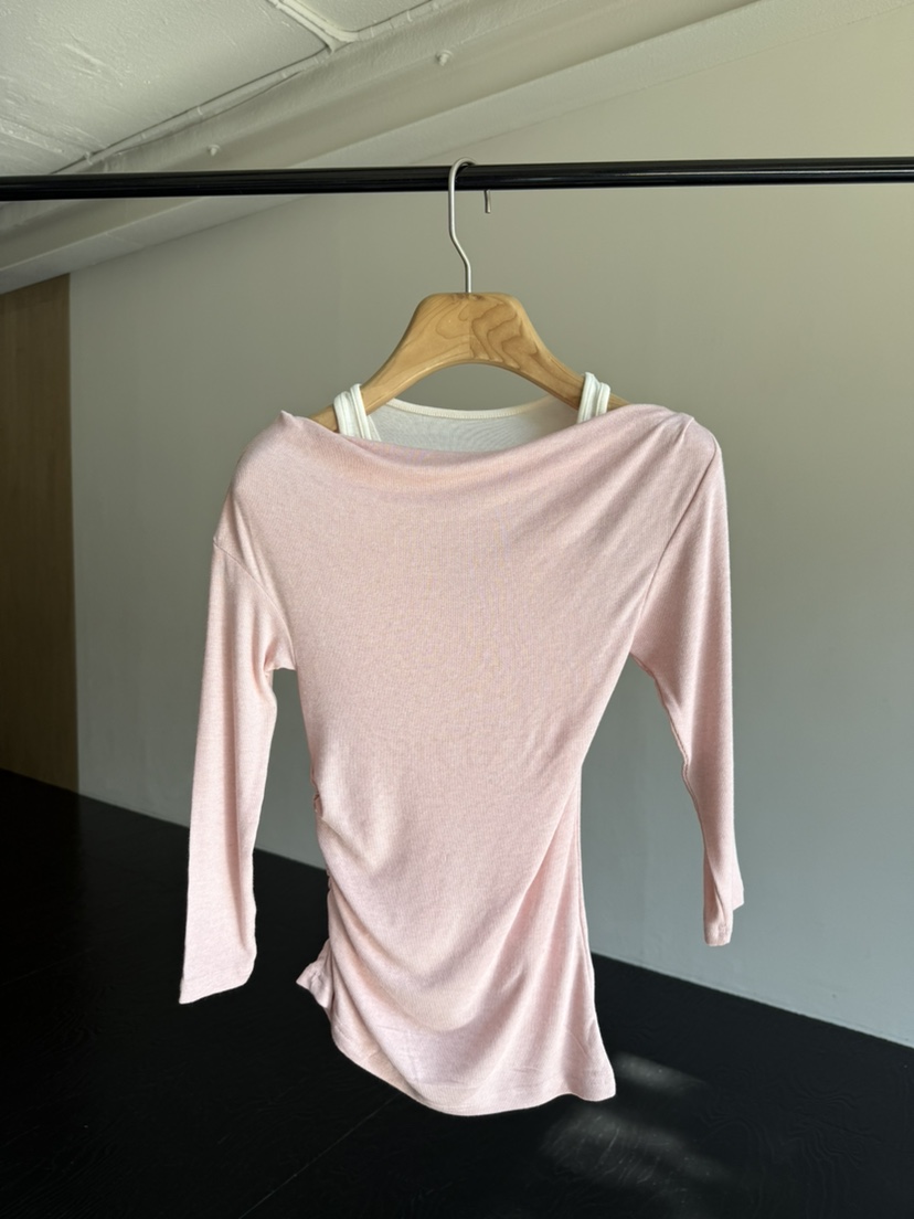 SOLAR韓國代購女士新品人氣推薦26春夏休閑長袖T恤假兩件SOLAR長袖T恤圖色1