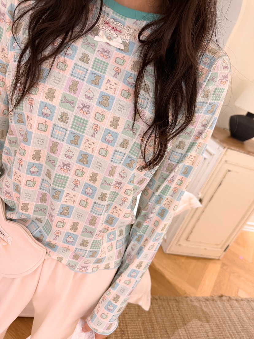 BOUTIQUE-L韓國代購女裝新款人氣熱賣26春夏時尚長袖T恤BOUTIQUE-L長袖T恤