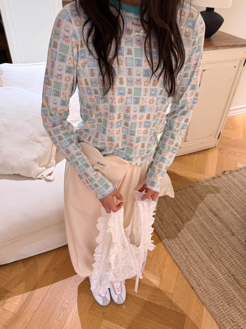 BOUTIQUE-L韓國代購女裝新款人氣熱賣26春夏時尚長袖T恤BOUTIQUE-L長袖T恤