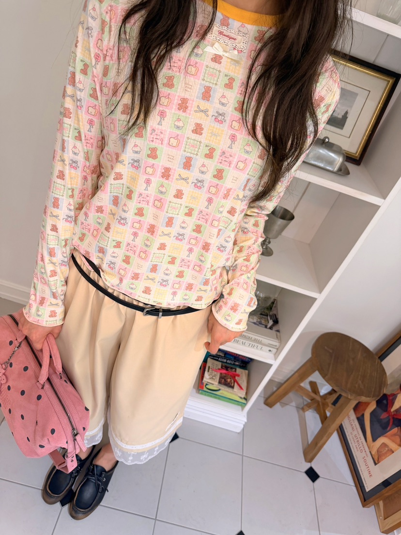 BOUTIQUE-L韓國代購女裝新款人氣熱賣26春夏時尚長袖T恤BOUTIQUE-L長袖T恤