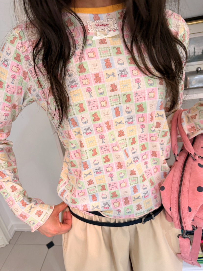 BOUTIQUE-L韓國代購女裝新款人氣熱賣26春夏時尚長袖T恤BOUTIQUE-L長袖T恤