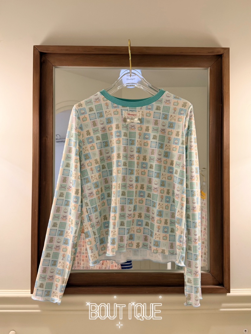 BOUTIQUE-L韓國代購女裝新款人氣熱賣26春夏時尚長袖T恤BOUTIQUE-L長袖T恤圖色2