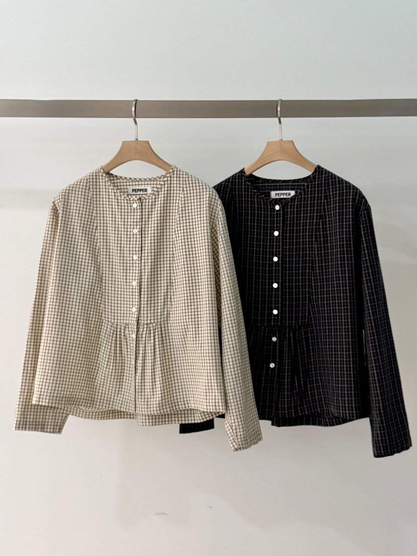 PEPPER-L韓國直郵實拍女士新款休閑26春夏職業襯衫蕾絲衫PEPPER襯衫/蕾絲衫