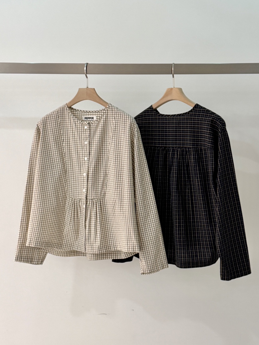 PEPPER-L韓國直郵實拍女士新款休閑26春夏職業襯衫蕾絲衫PEPPER襯衫/蕾絲衫