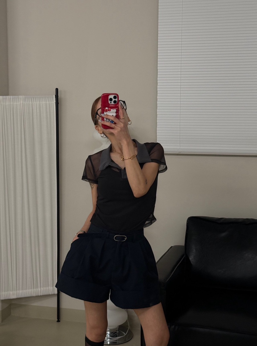 ZEROZERO韓國直郵女裝新品休閑職業熱賣人氣時尚推薦T恤透視ZEROZEROT恤