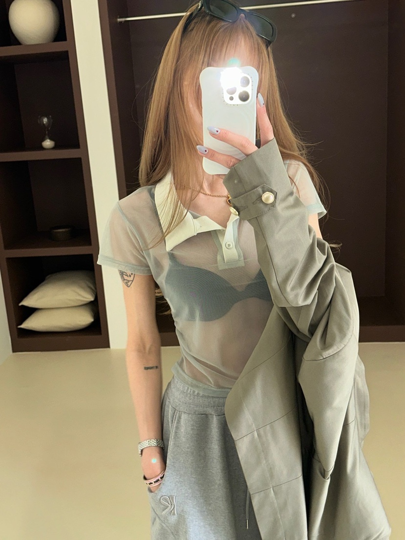 ZEROZERO韓國直郵女裝新品休閑職業熱賣人氣時尚推薦T恤透視ZEROZEROT恤