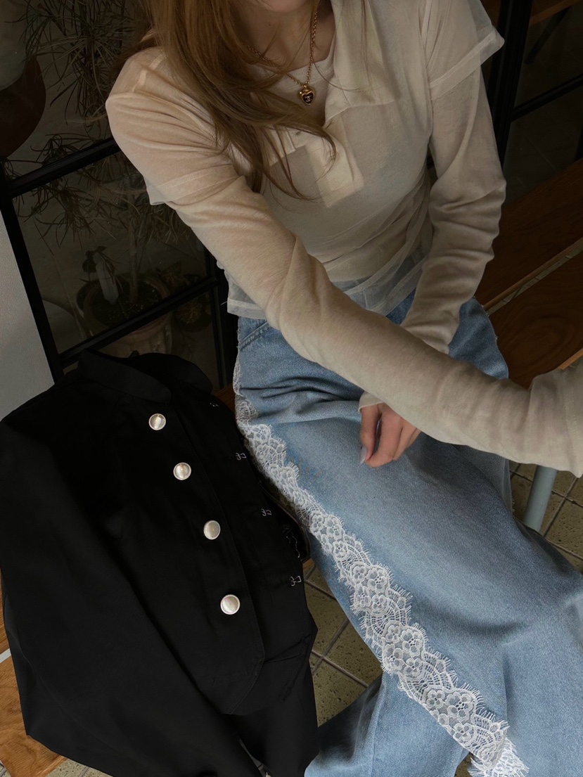 ZEROZERO韓國直郵女裝新品休閑職業熱賣人氣時尚推薦T恤透視ZEROZEROT恤