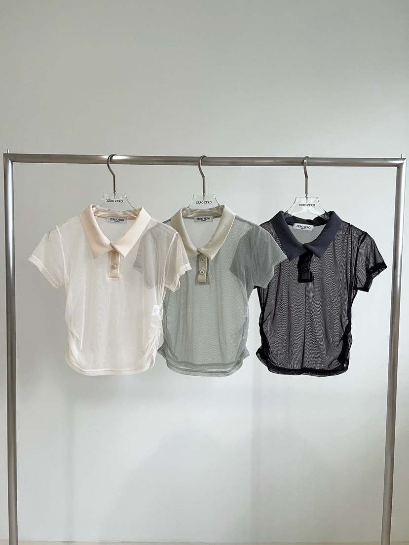 ZEROZERO韓國直郵女裝新品休閑職業熱賣人氣時尚推薦T恤透視ZEROZEROT恤