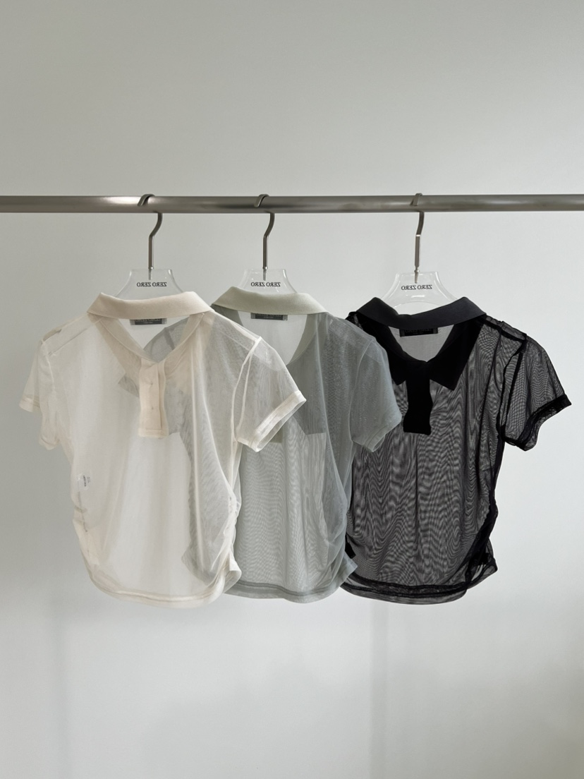 ZEROZERO韓國直郵女裝新品休閑職業熱賣人氣時尚推薦T恤透視ZEROZEROT恤