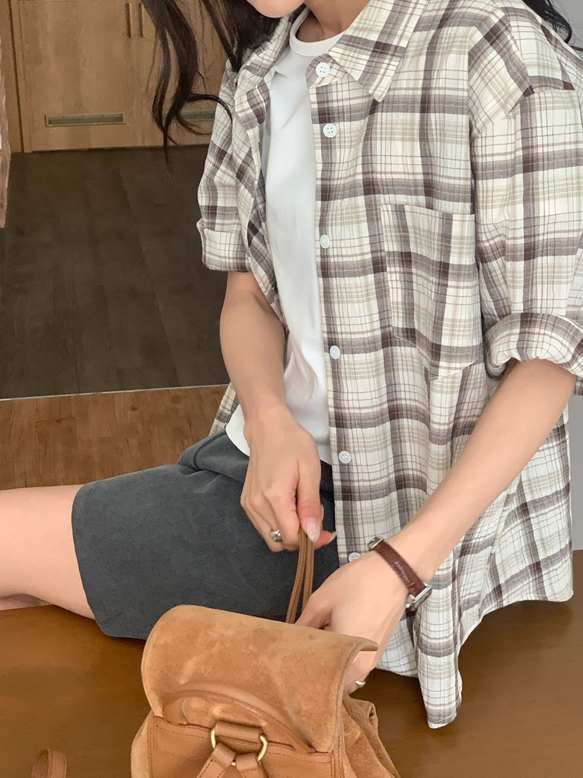 BLEECKER韓國代購女士新款時尚推薦職業26春夏襯衫蕾絲衫BLEECKER襯衫/蕾絲衫